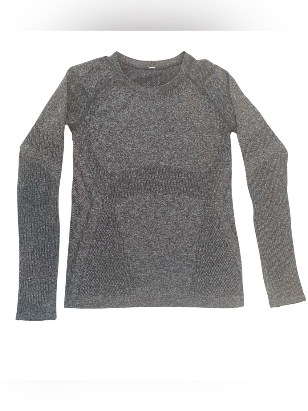 Athleta Momentum Shirt Small Long Sleeve Running Top Gray Seamless Thumbhole Gym